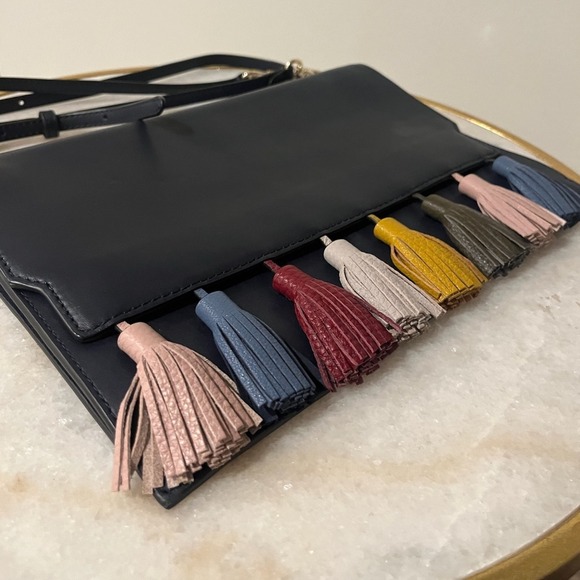 Rebecca Minkoff Clutch Crossbody Tassel Detail Evening Bag - Picture 2 of 10